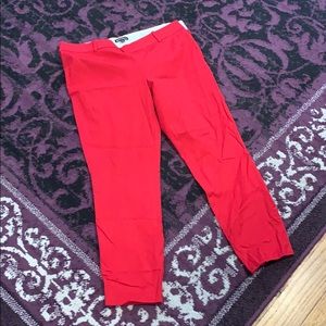 Red J Crew mercantile pants